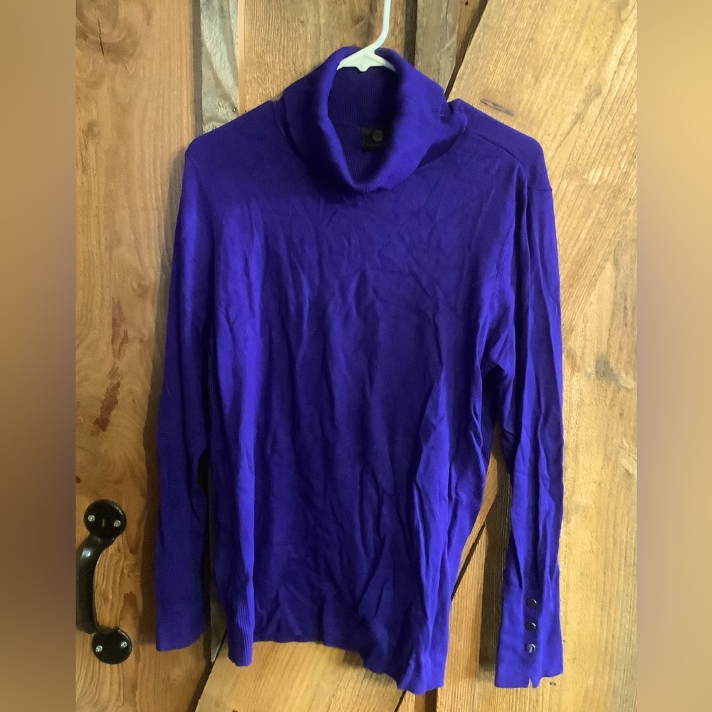 Royal blue turtleneck sweater